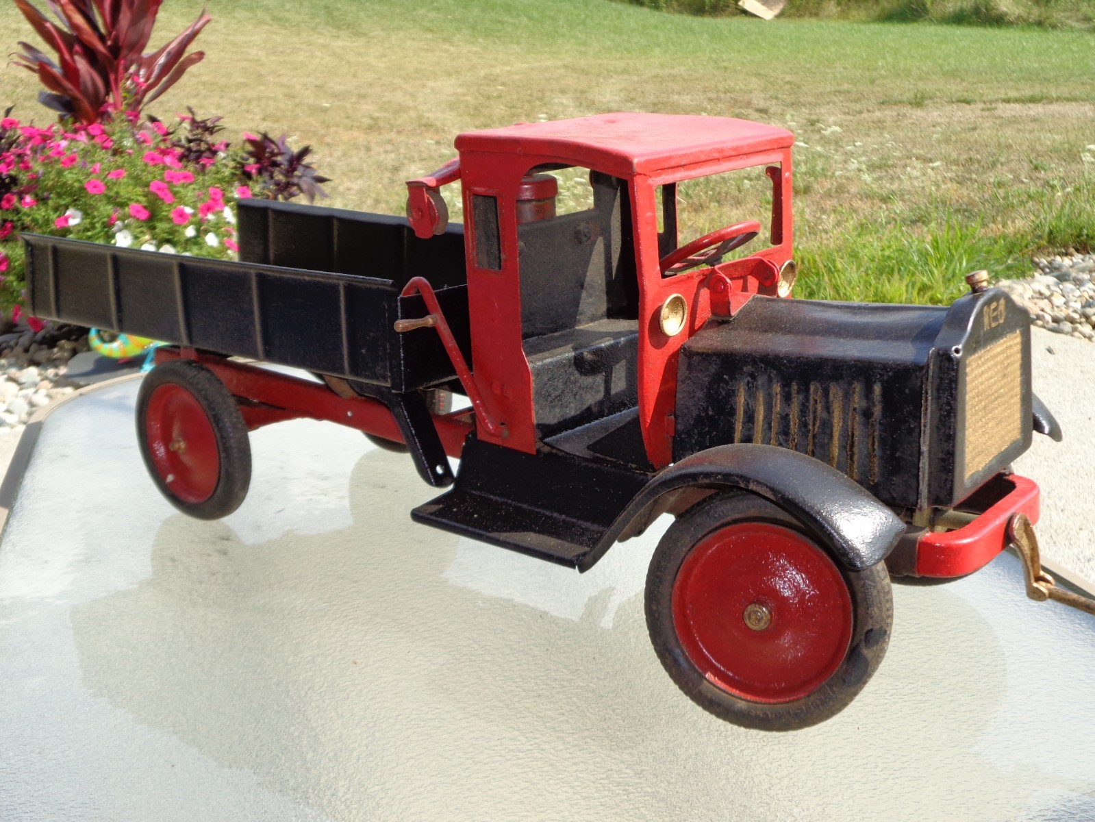 Rare Vintage Keystone Packard Pressed Steel Hydraulic Dump Truck Toy