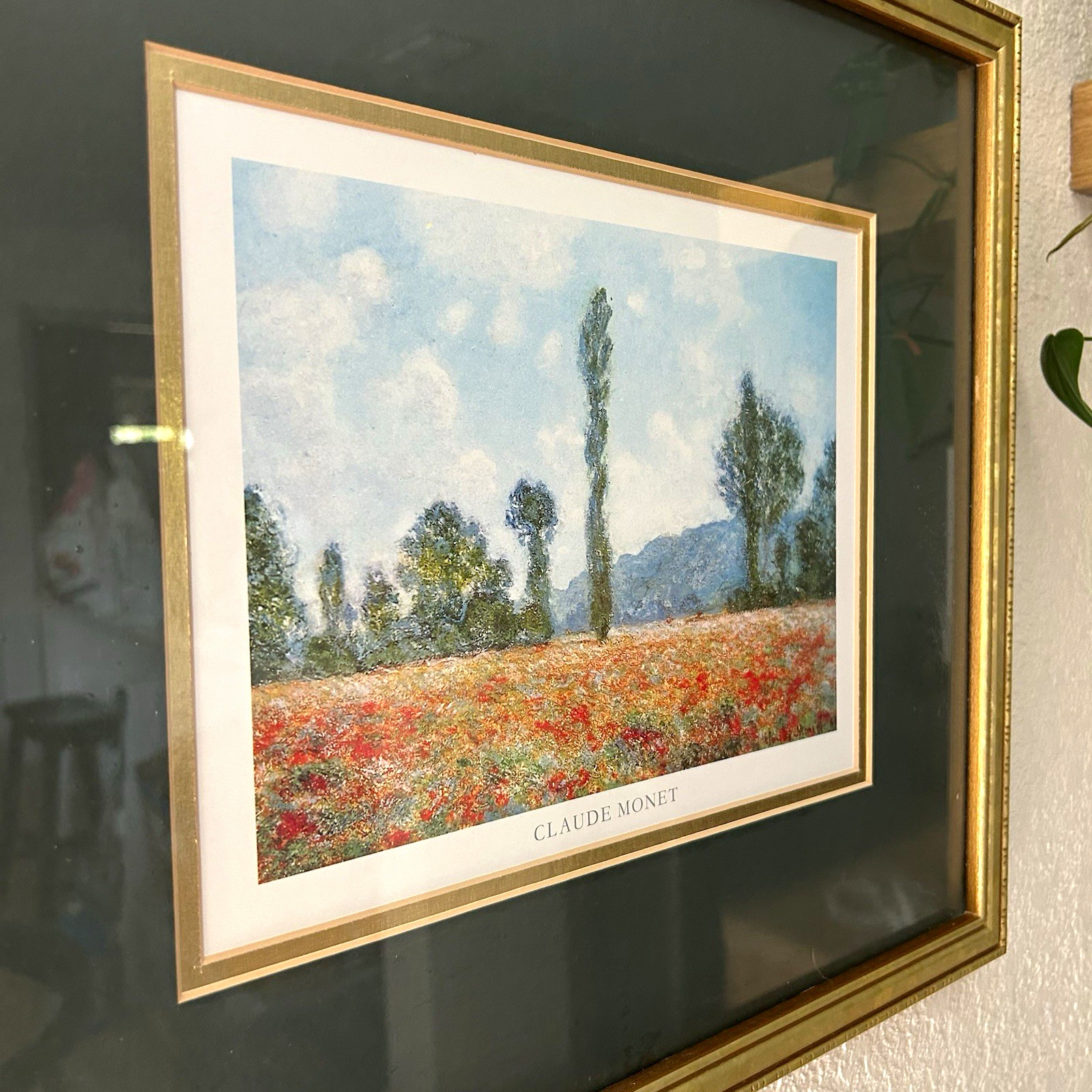 Vintage Claude Monet Landscape Print, Matted & Framed Wall Art Vintage Claude Monet Landscape Print, Matted & Framed Wall Art