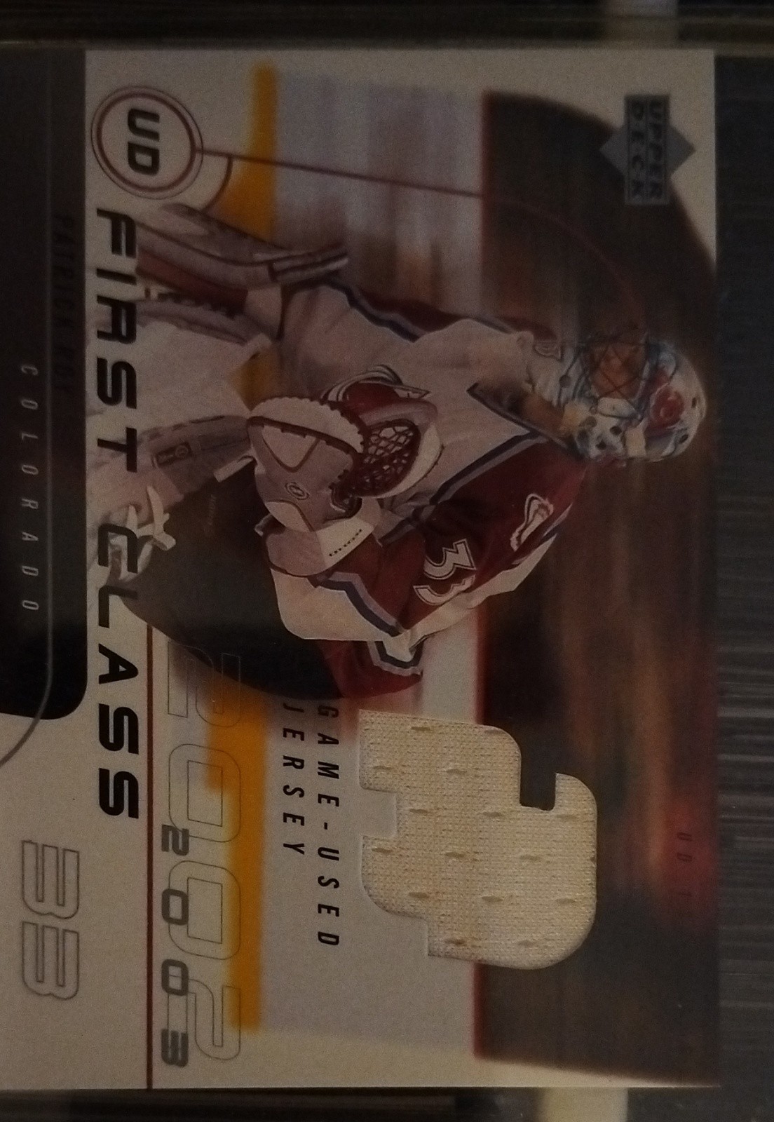2002-03 Upper Deck - Ud First Class Patrick Roy #UD-PR (MEM) 2002-03 Upper Deck - Ud First Class Patrick Roy #UD-PR (MEM)