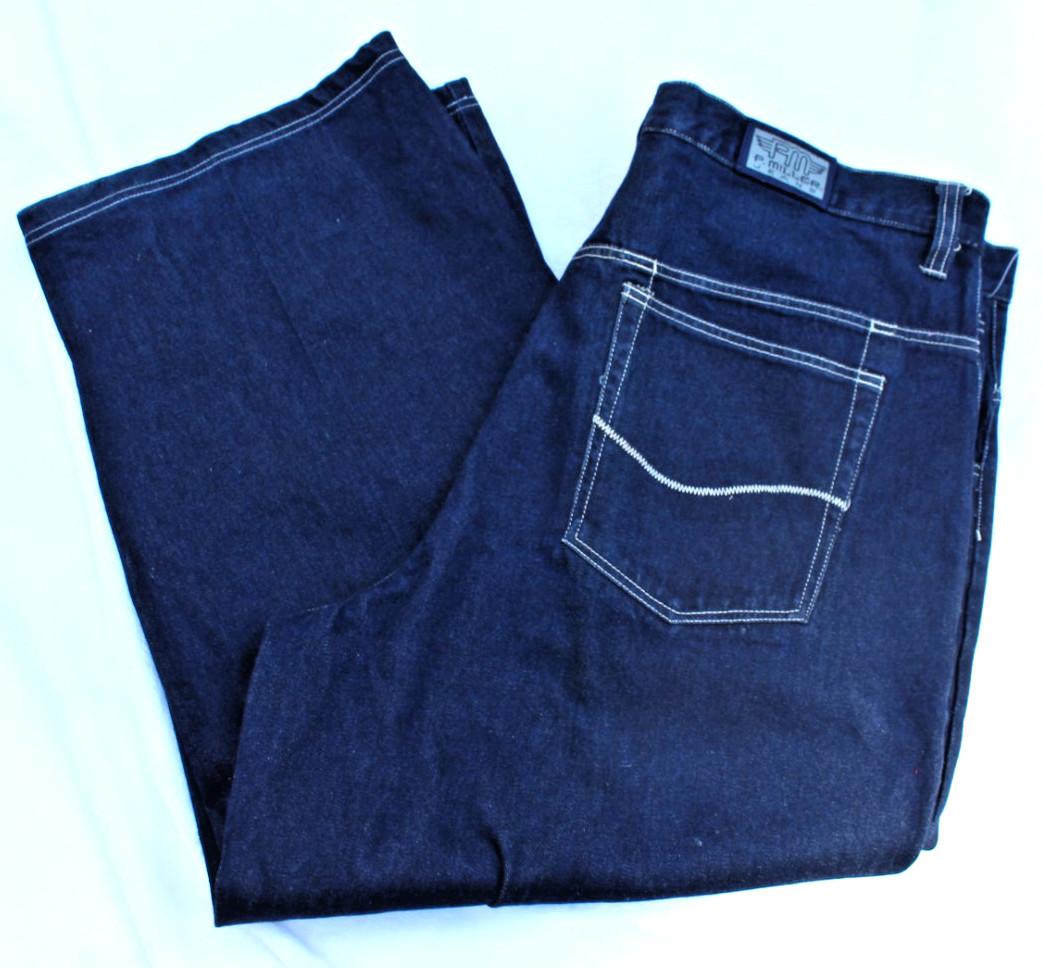 VTG  P Miller Signature Jeans Men\'s 44x29 EXTRA WIDE LEG Hip Hop Y2K 90’s  MINTY