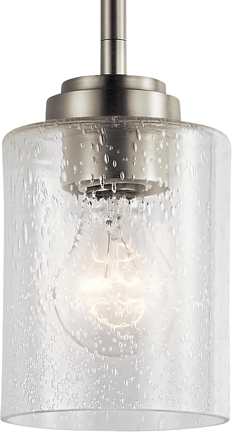 Kichler 44032NI Winslow 1 Light 4.25 inch Brushed Nickel Mini Pendant
