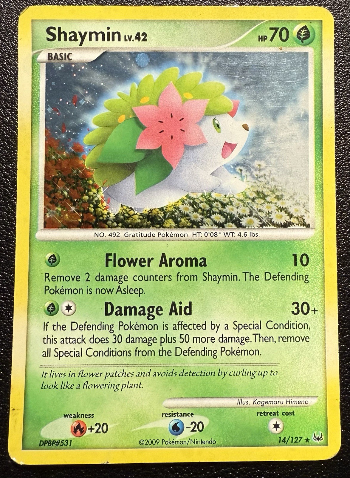 Pokemon TCG Shaymin Lv.42 14/127 Platinum Base Holo MP Pokemon TCG Shaymin Lv.42 14/127 Platinum Base Holo MP