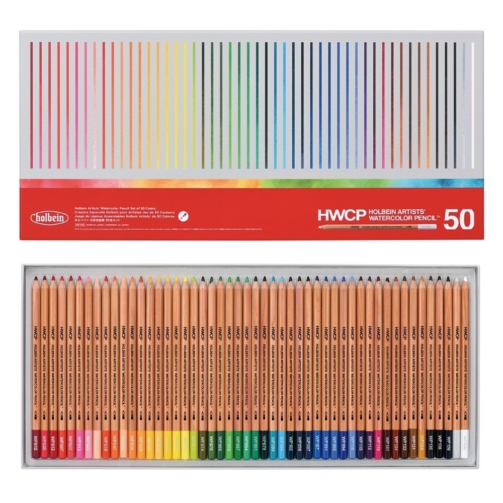 Time Sale Holbain Artist Watercolor Pencils 50 Full Colors Set Japan New