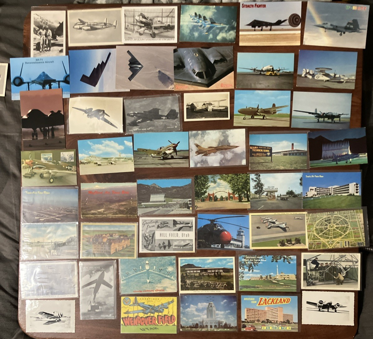 45+Vintage Air Force War Plane Post Card Lot Includes WWI/WWII Lockheed Boeing C