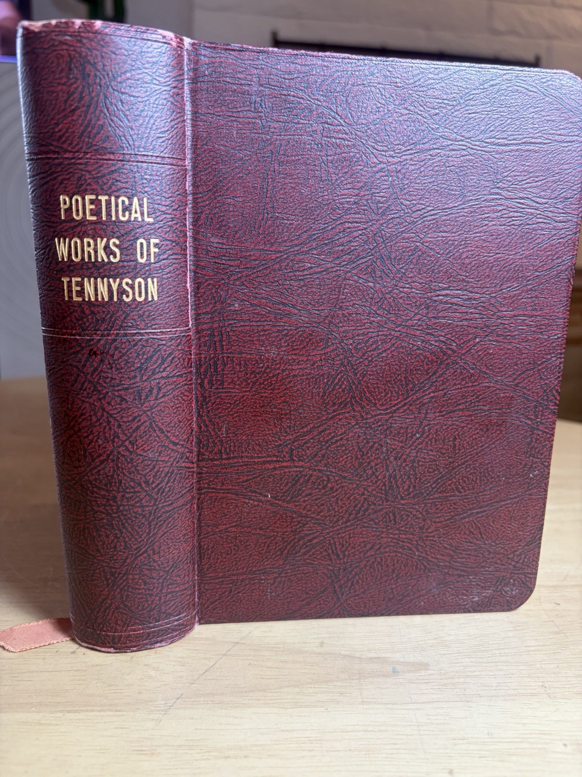 Tennyson Poetical Works Collins c 1910 Illustrated Leatherette Poetry ~NEAR FINE
