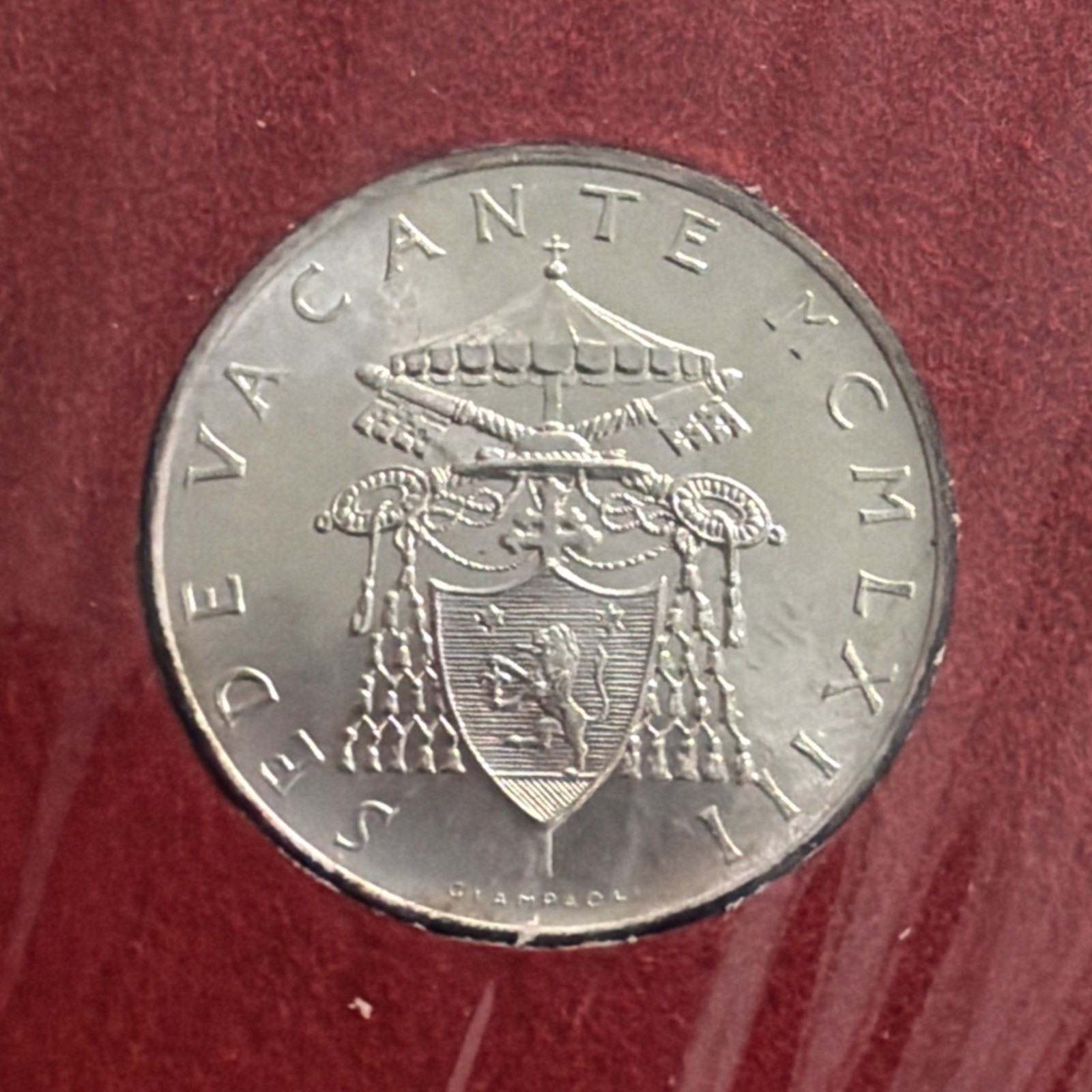 1963 Vatican City 500 Lire Sede Vacante Silver .835 Original Holder Official