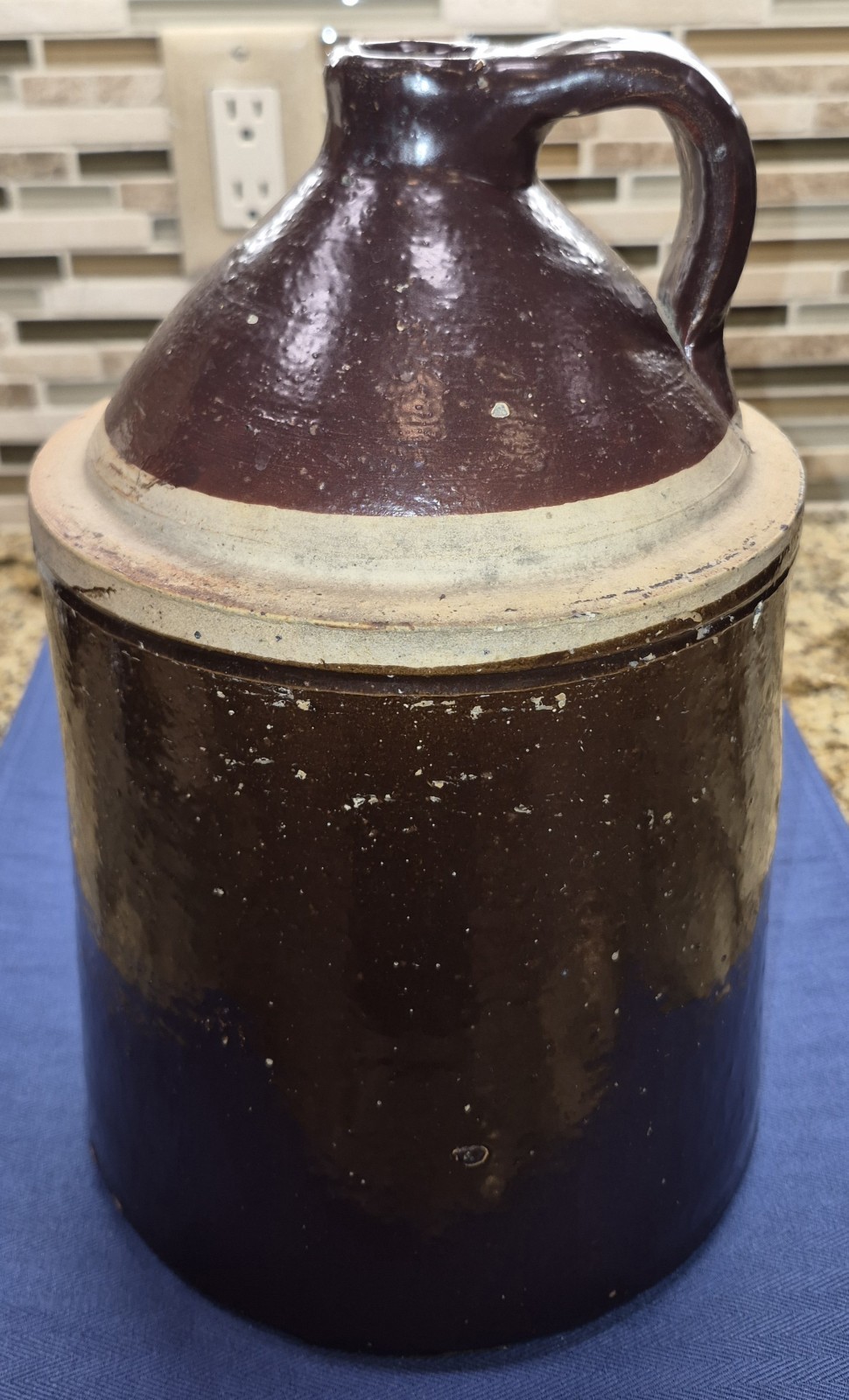 Antique American Stoneware 1G Moonshine Jug Antique American Stoneware 1G Moonshine Jug