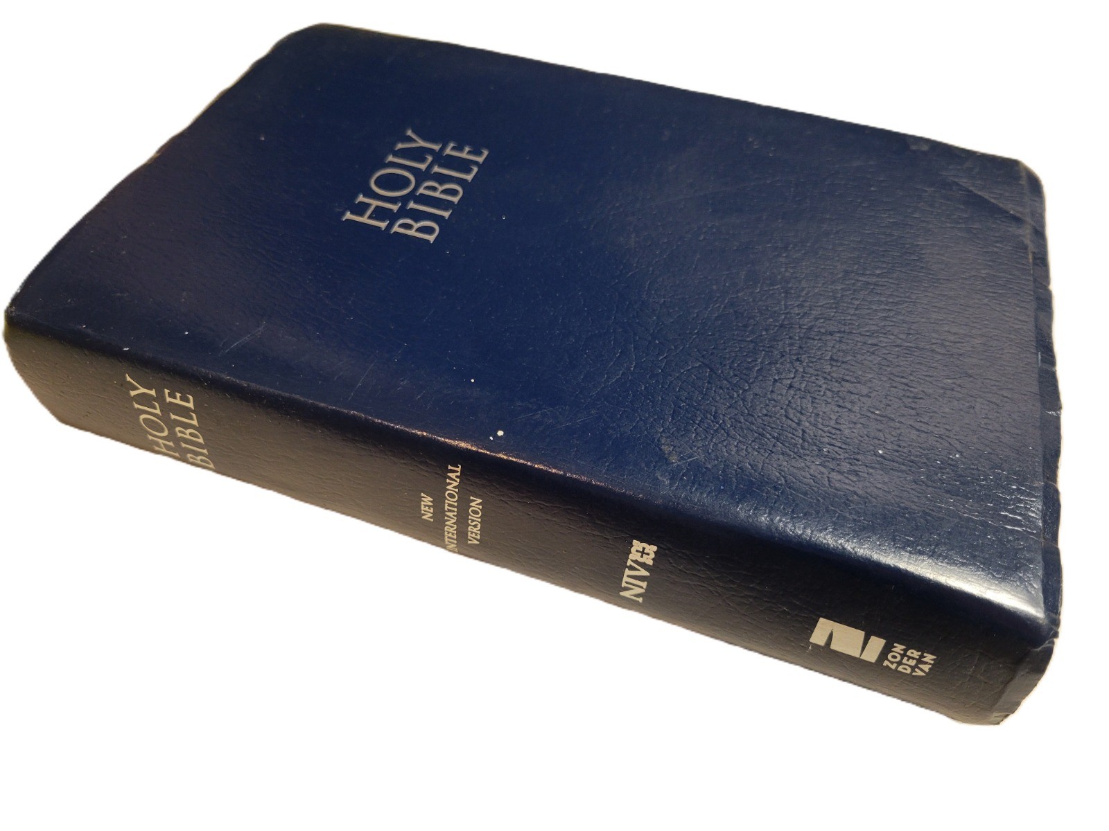 Nice Holy Bible Zondervan New International Version (NIV) blue faux leather