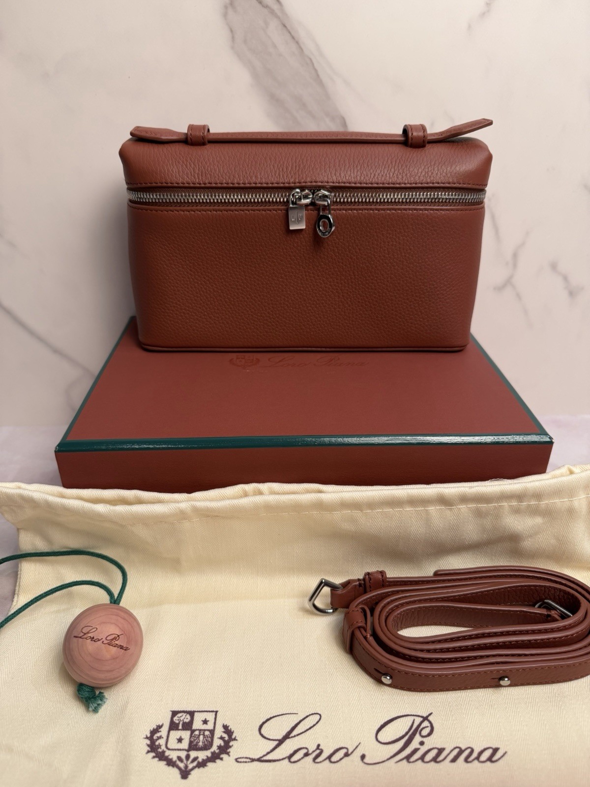 Loro Piana Extra Pocket L19 Calfskin Bag Brown
