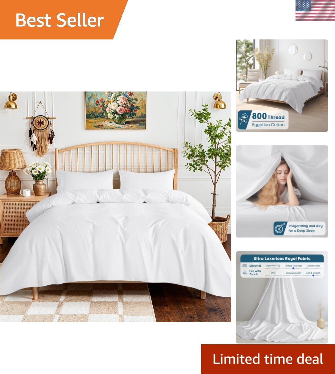 800 Series 100% Egyptian Cotton King Size Sheets,Sateen Weave 800 Series 100% Egyptian Cotton King Size Sheets,Sateen Weave