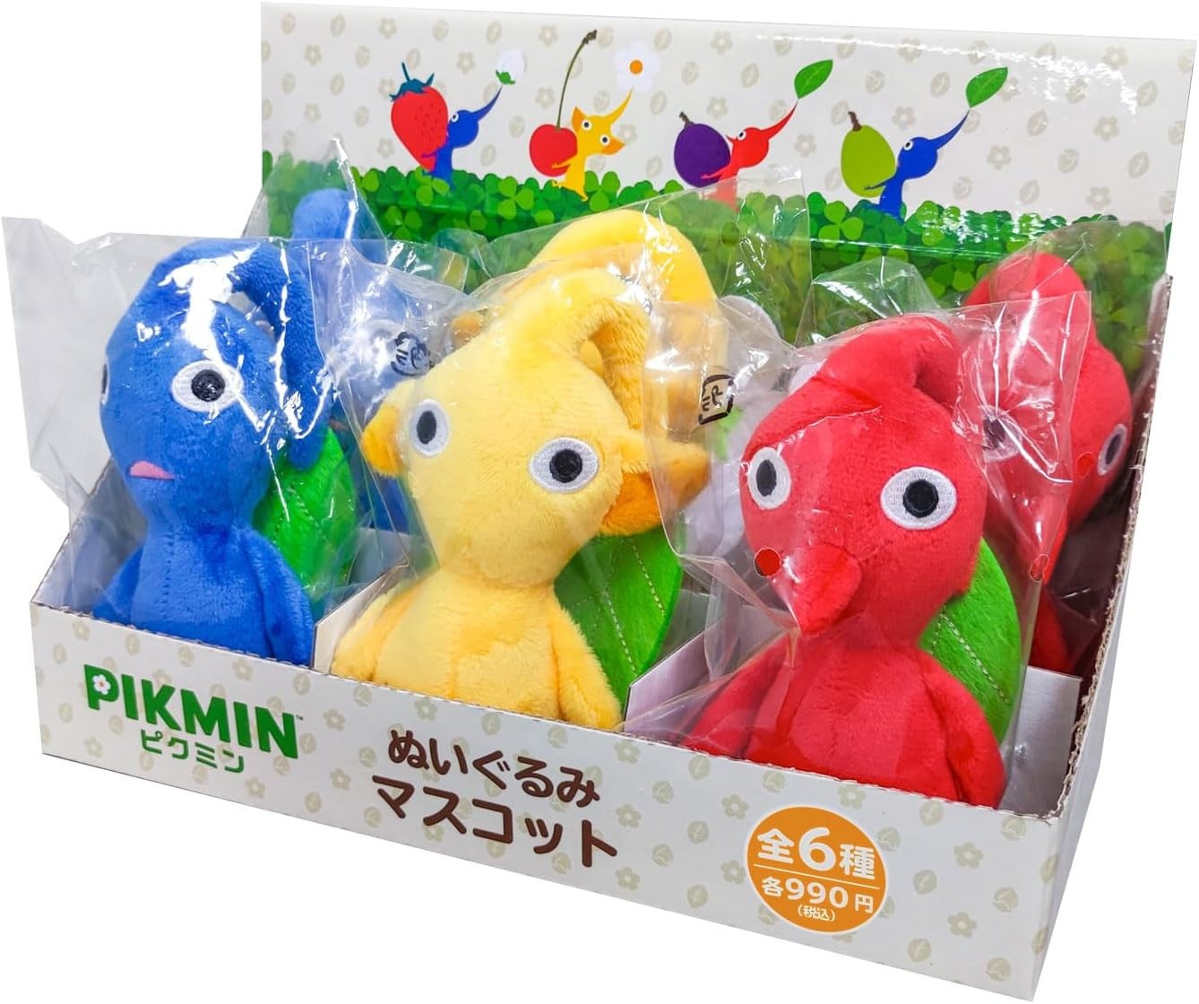 Peluche Pikmin Plush Mascot Assorted Box (FullSet of 6 Plushies) Japan New