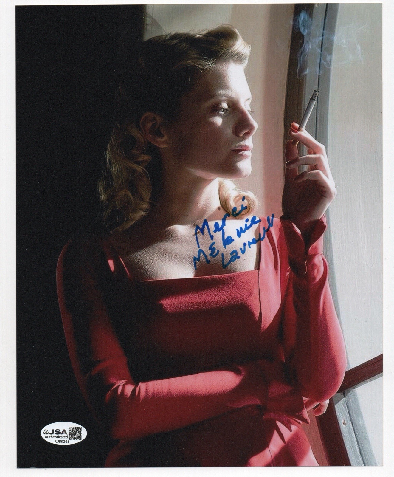 Melanie Laurent autographed signed 8x10 photo JSA COA Sexy Hot Shosanna Oxygen