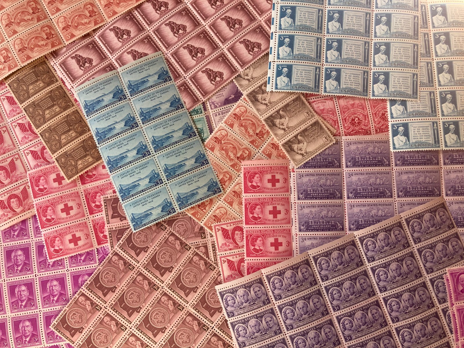 Collection (25) Different Vintage U.S. Stamps - 65+ Years Old - Mint NH Singles