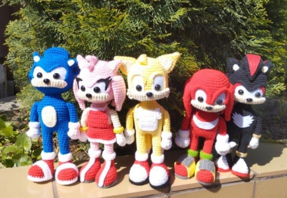 Sonic the Hedgehog SHADOW AMY,ROSE,TAILS,KNUCLES characters,soft toy.for 1 piece