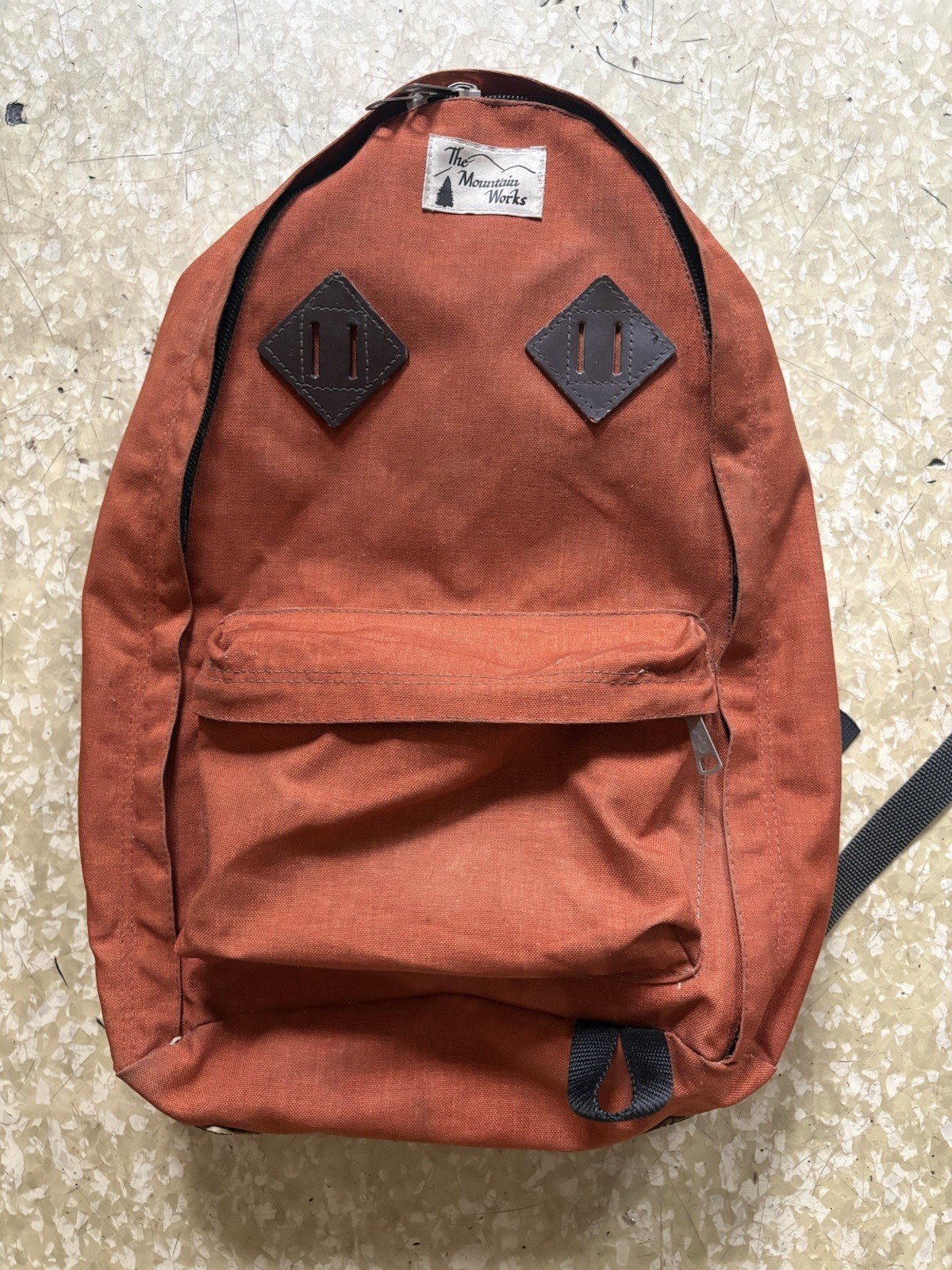 True Vintage 1970s The Mountain Works Backpack Orange USA Hiking Daypack Retro