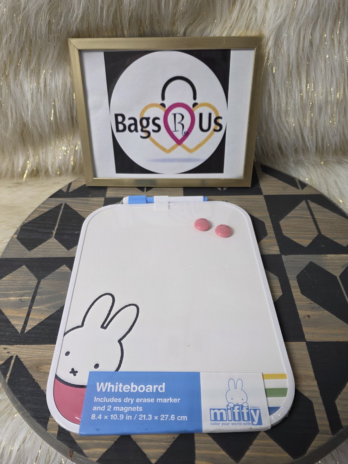 DICK BRUNA MIFFY WIPEABLE DRY ERASE BOARD W/MAGNETS & MARKER NEW FAST SHIP