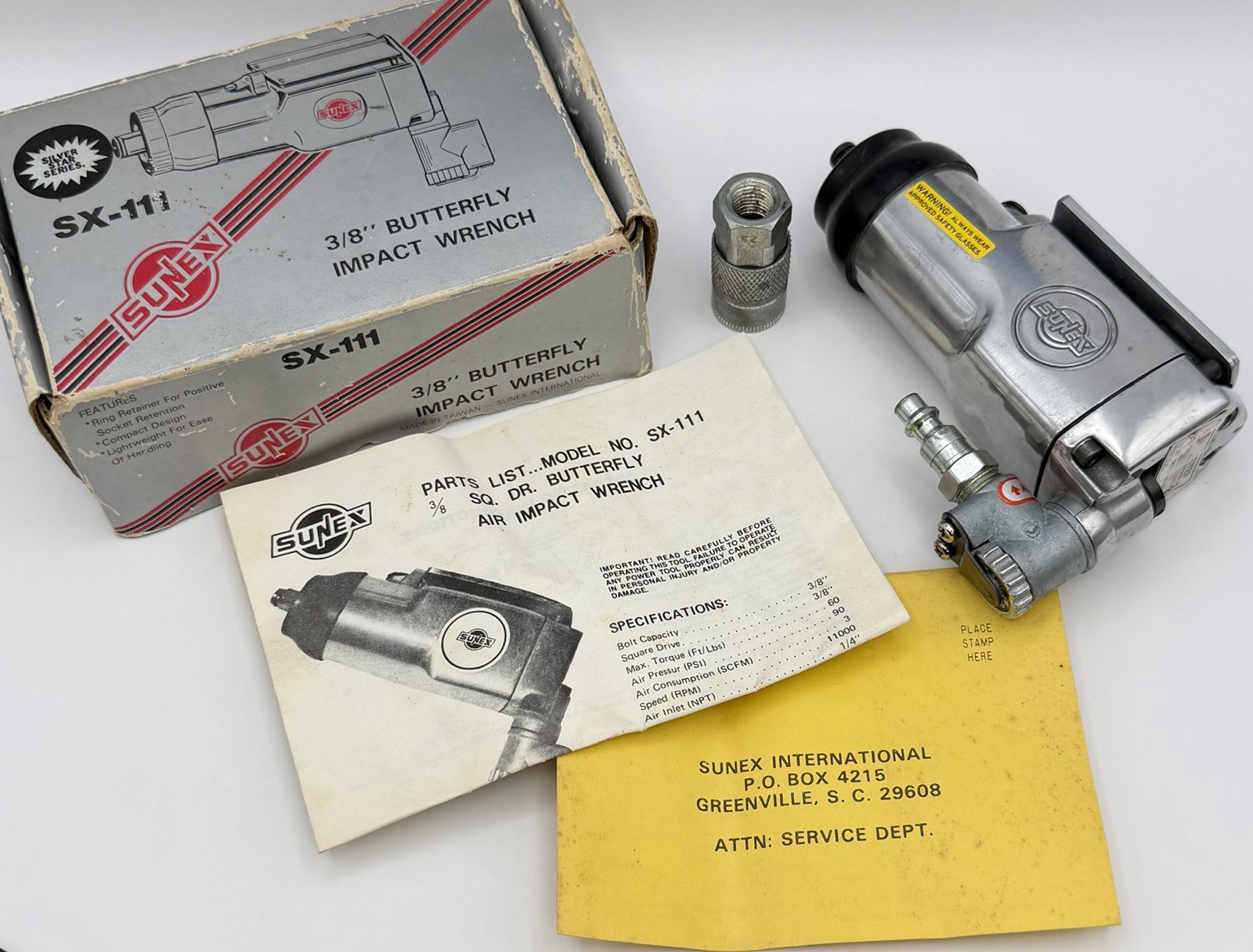 Sunex SX111 Air Impact Wrench 3/8 Sunex SX111 Air Impact Wrench 3/8