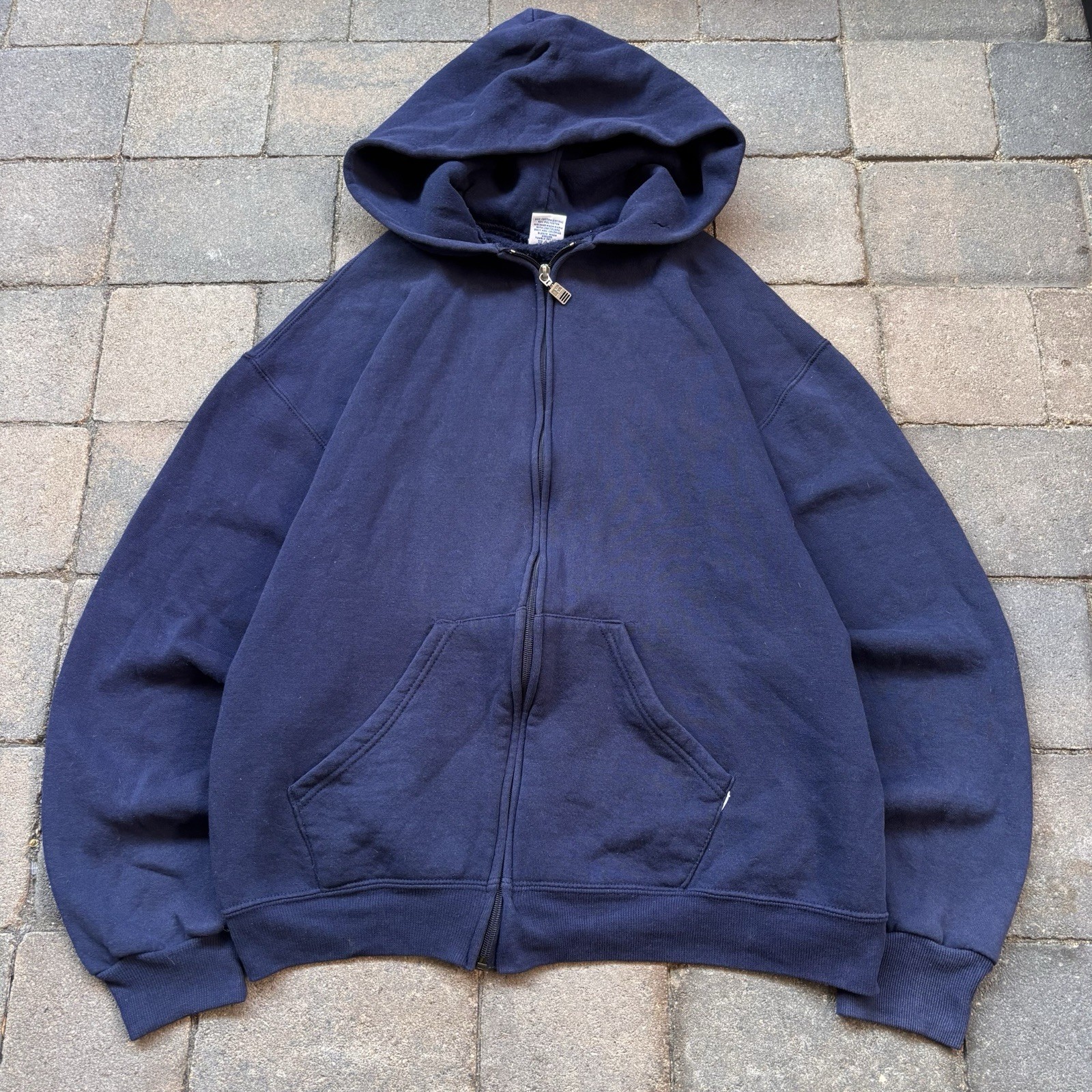 Vintage Russell Athletic Zip Hoodie Men’s Large Y2K Fleece Sweatshirt Navy Blue Vintage Russell Athletic Zip Hoodie Men’s Large Y2K Fleece Sweatshirt Navy Blue