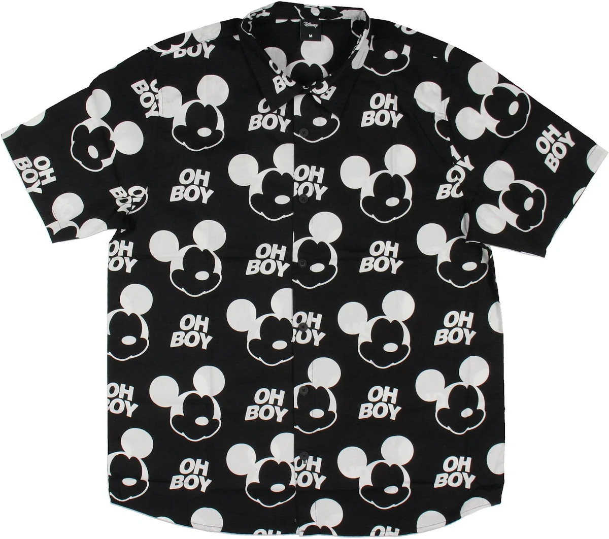 Neff Disney Men's Oh Boy Mickey Face Allover Print Button-Down Shirt New Neff Disney Men's Oh Boy Mickey Face Allover Print Button-Down Shirt New