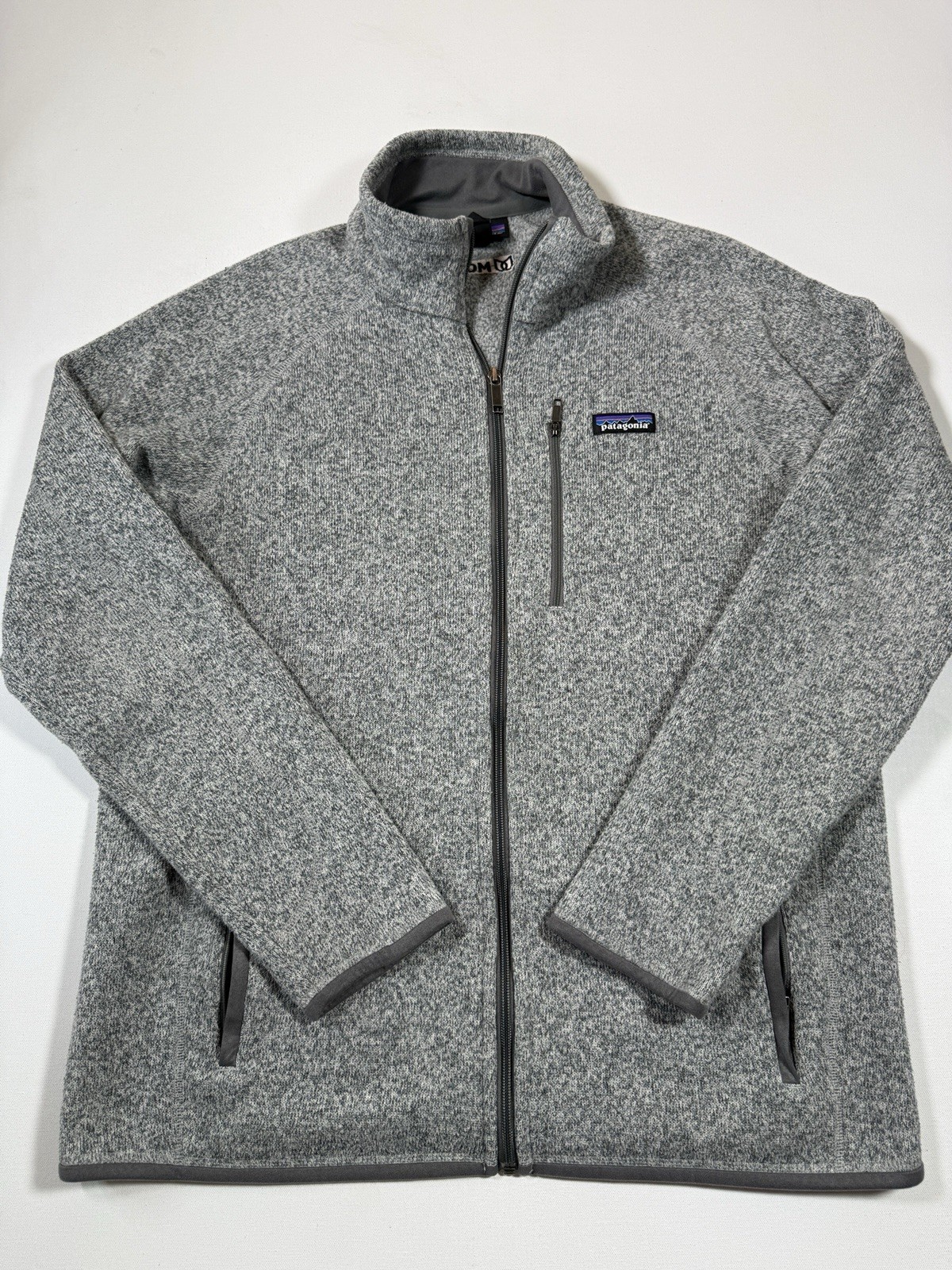 Patagonia Better Sweater Mens Large Gray Full Zip Fleece Hiking Embroidered Logo