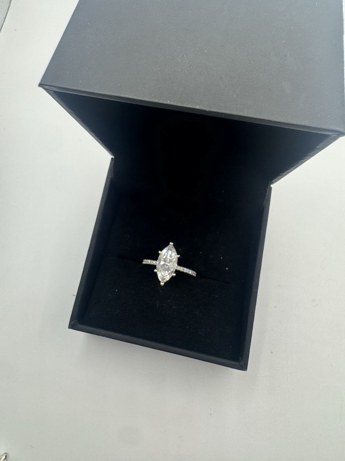 2.25 CT Certified Lab-Grown Diamond Ring | 14K White Gold | Brand New