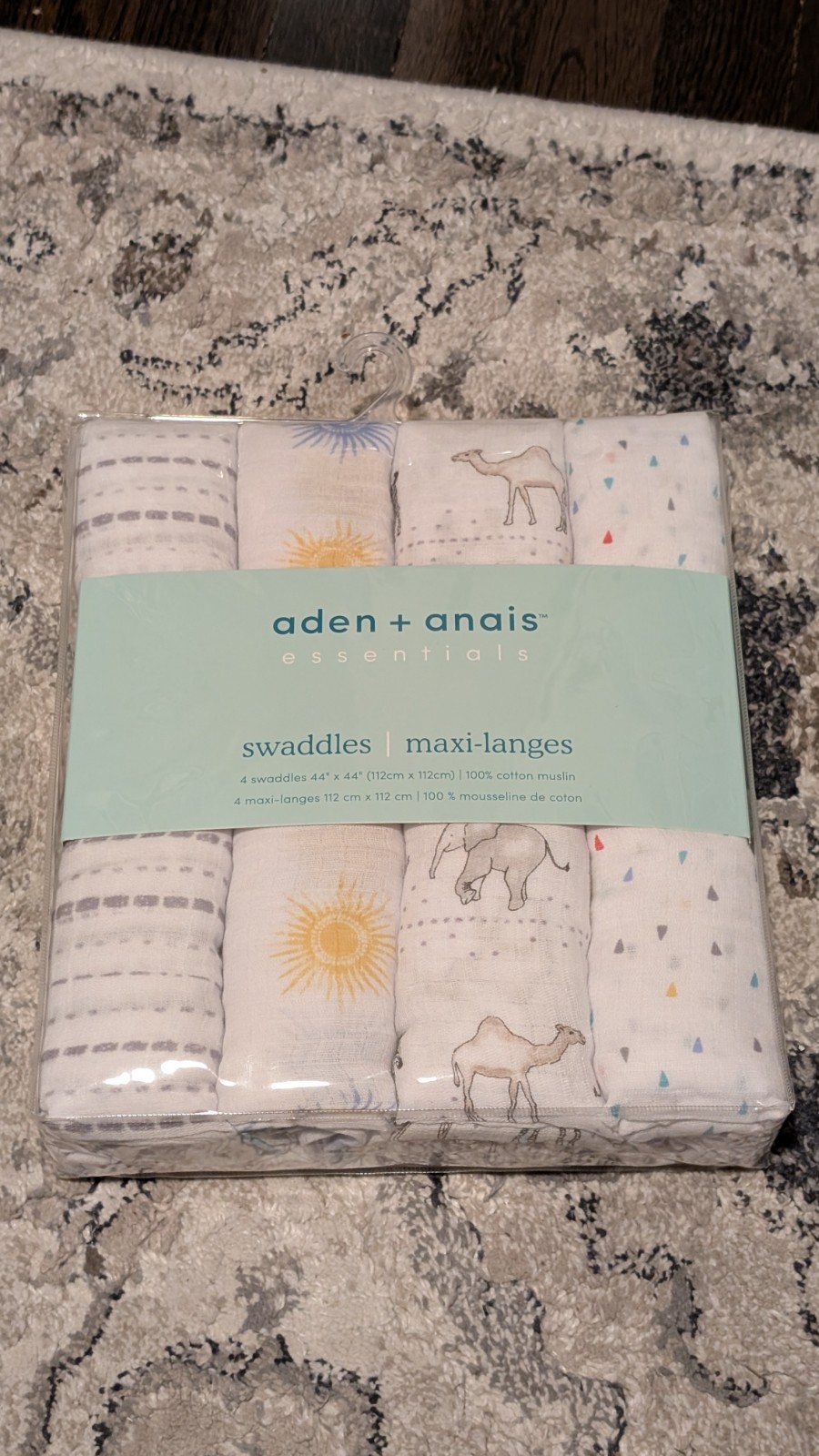 NEW Aden + Anais Classic Muslin 4PCK Swaddles New