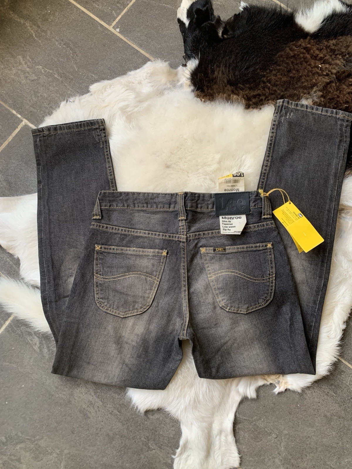 NWT Vintage DeadStock Woman’s Lee Monroe Slim Fit Tapered Low Waist Black Jeans 
