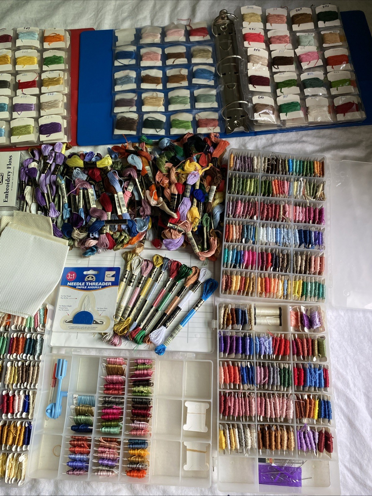Huge Vintage Embroidery Floss Mixed Lot Mostly DMC Huge Vintage Embroidery Floss Mixed Lot Mostly DMC
