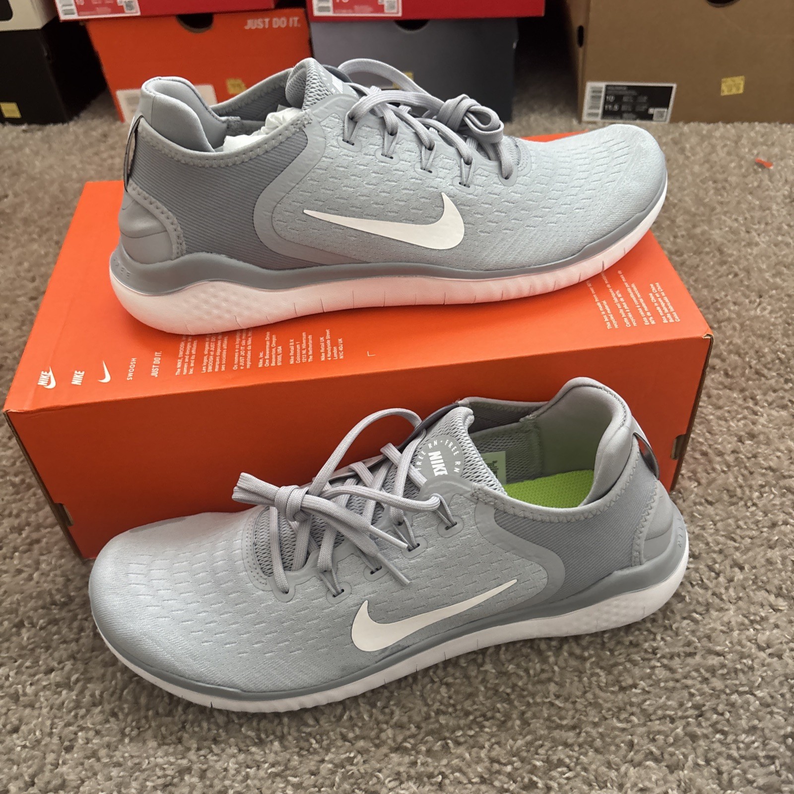 Nike Free RN 2018 Wolf Grey - 942836-003  Men’s Size  8