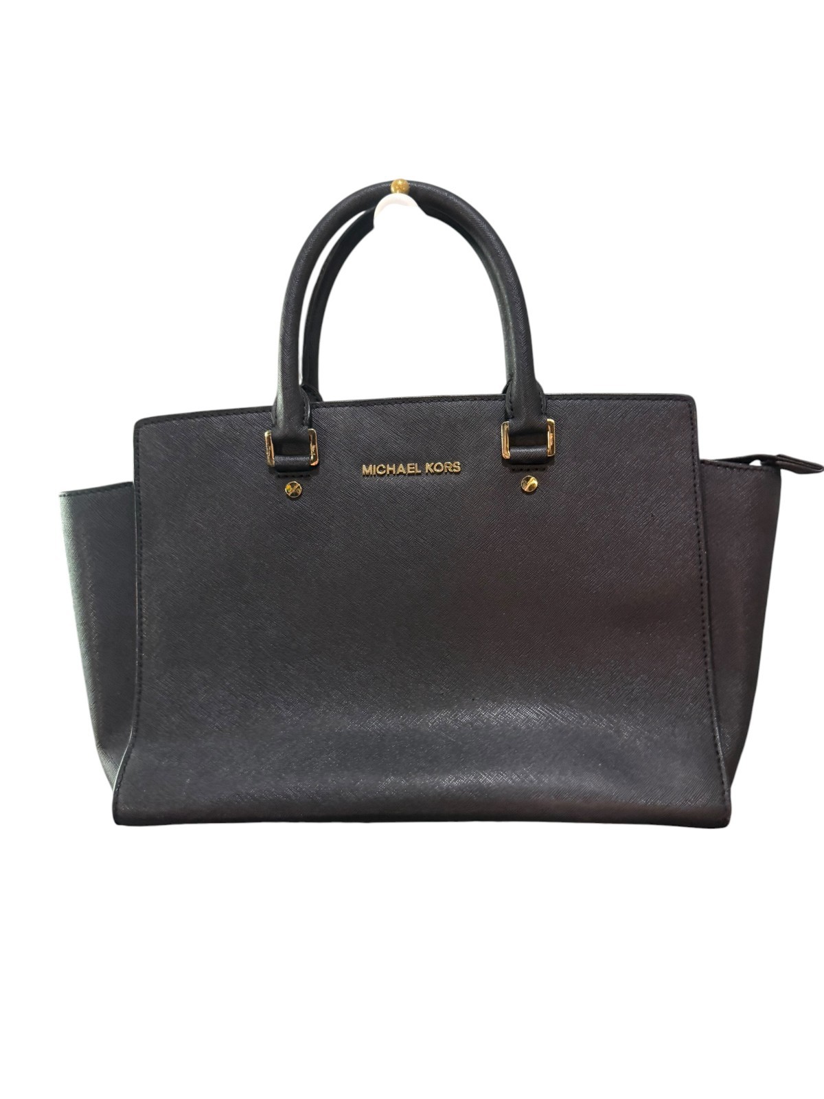 Michael Kors Selma Medium Saffiano Leather Satchel Black Michael Kors Selma Medium Saffiano Leather Satchel Black