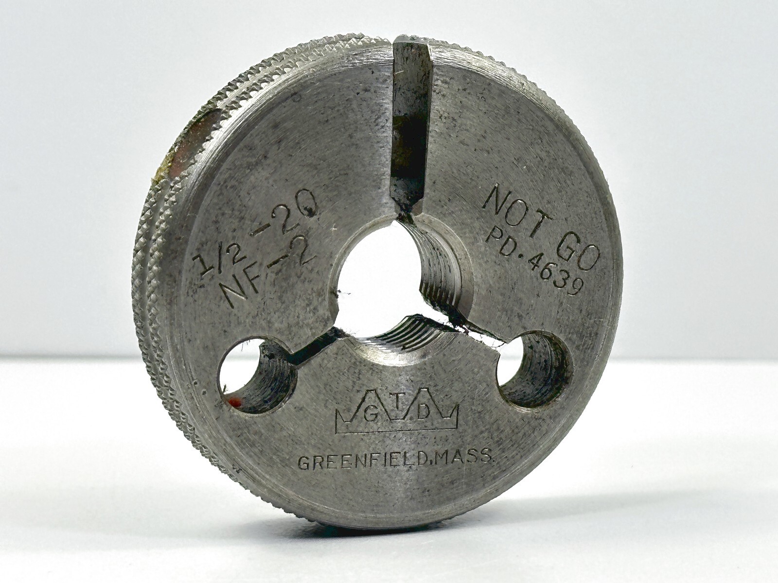 Greenfield 1/2-20 NF-2 Not Go .4639 Thread Inspection Ring Gage Used 1pc