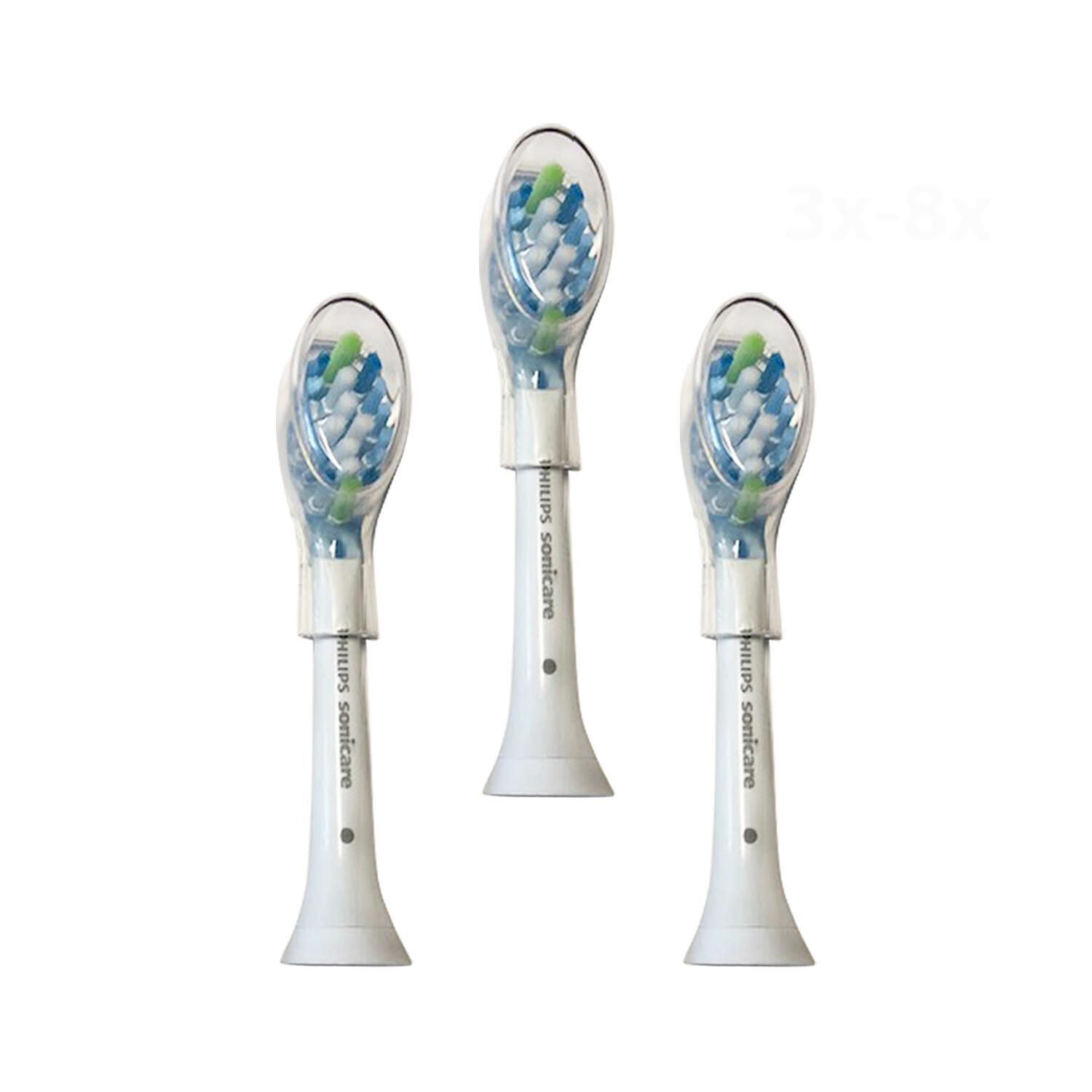 3x Philips Sonicare DiamondClean Adaptive Clean Brush Heads | White | No Box