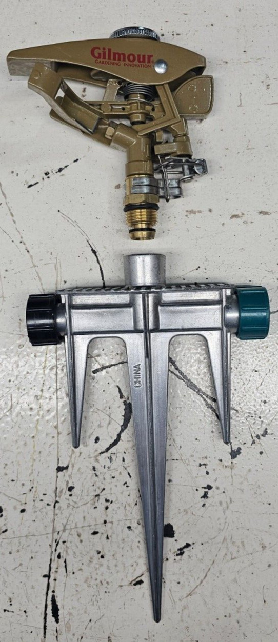 Gilmour/Ace Heavy Duty Adjustable Pulse Sprinkler Head 5800 Sq Ft w/ Metal Spike Gilmour/Ace Heavy Duty Adjustable Pulse Sprinkler Head 5800 Sq Ft w/ Metal Spike