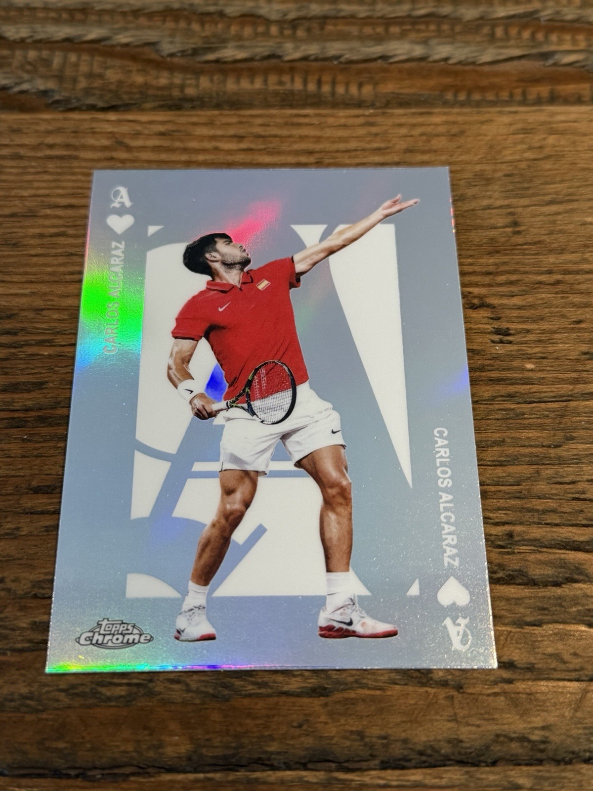 Carlos Alcaraz 2025 Topps Chrome Tennis Refractor Aces #ACE-8 QTY Carlos Alcaraz 2025 Topps Chrome Tennis Refractor Aces #ACE-8 QTY