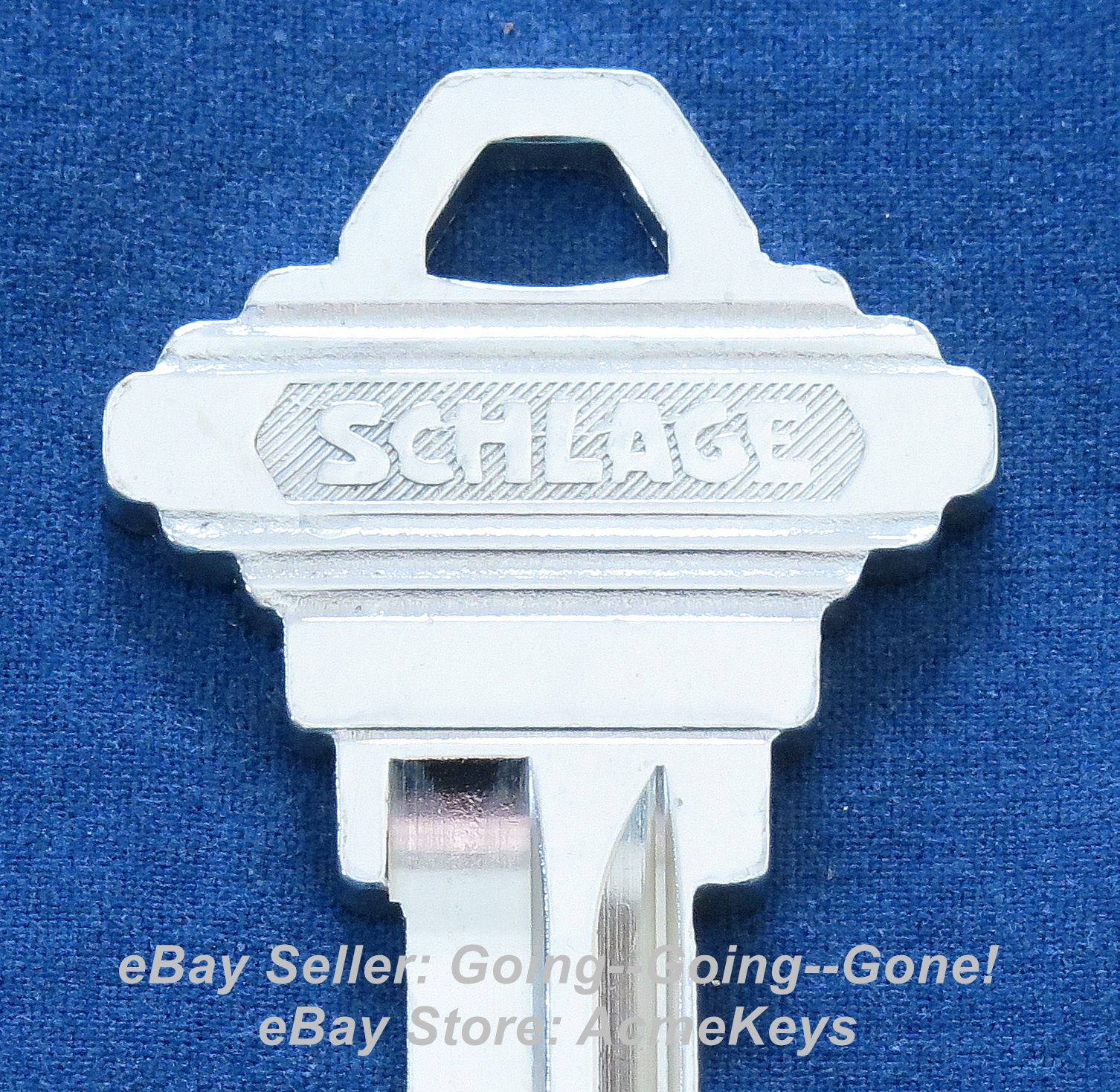 RARE VINTAGE SCHLAGE 923C KEY BLANK BEAUTIFUL NICKEL SILVER SC1 5 PIN NOS HATCH