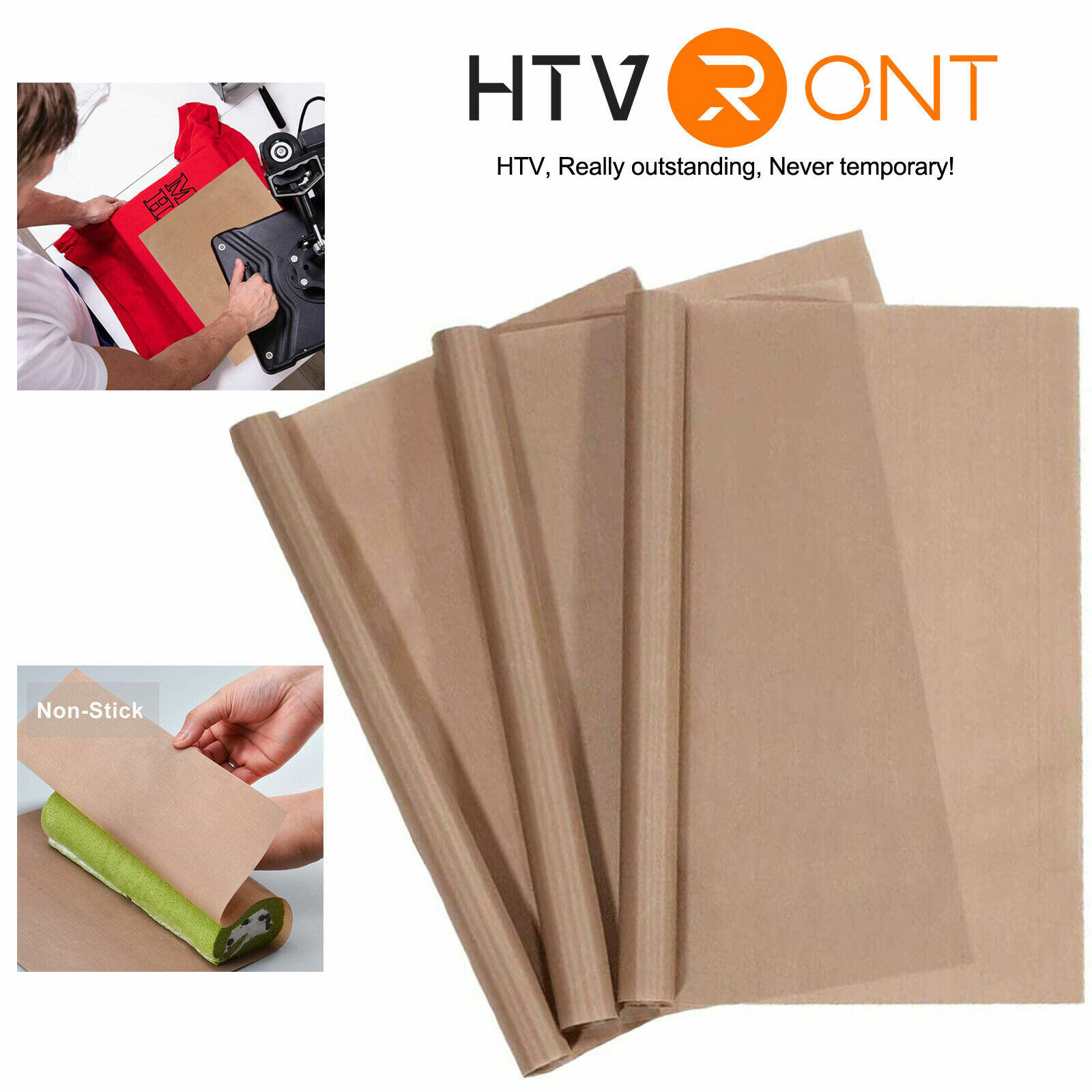 3x PTFE Coated Sheet for Heat Press Transfer Sheet Non Stick 16 x 20