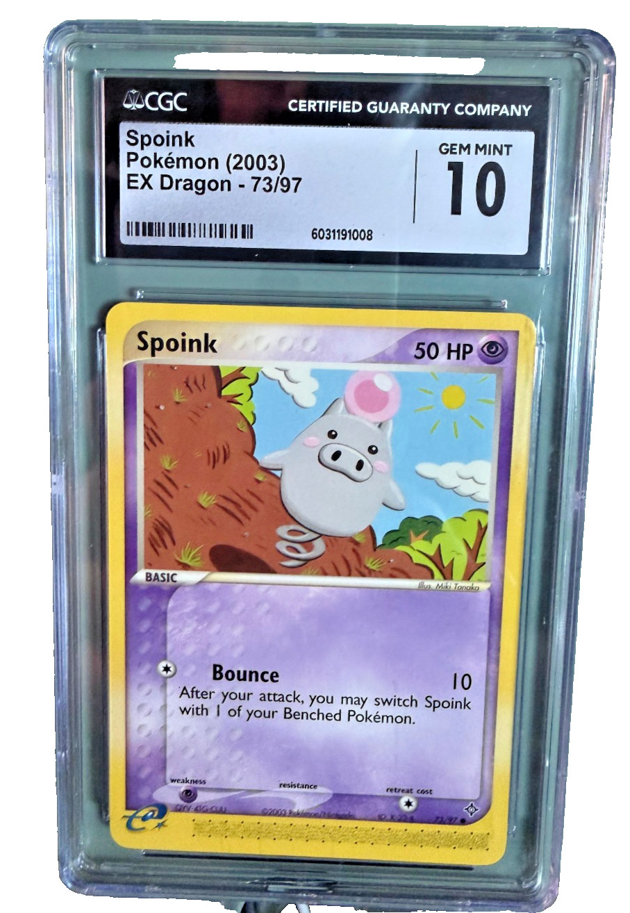 2003 Pokemon EX Dragon Spoink 73/97 CGC 10 2003 Pokemon EX Dragon Spoink 73/97 CGC 10