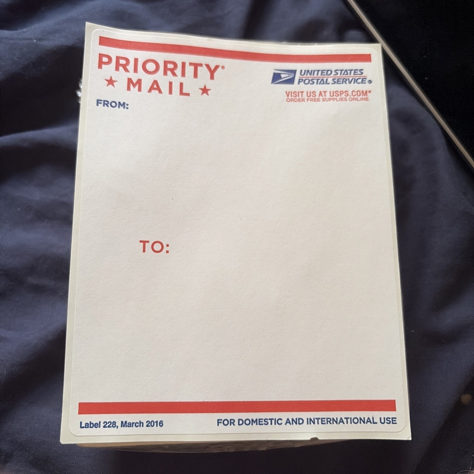 20-pack USPS Priority Mail To / From Peel Off Shipping Address Labels 20-pack USPS Priority Mail To / From Peel Off Shipping Address Labels