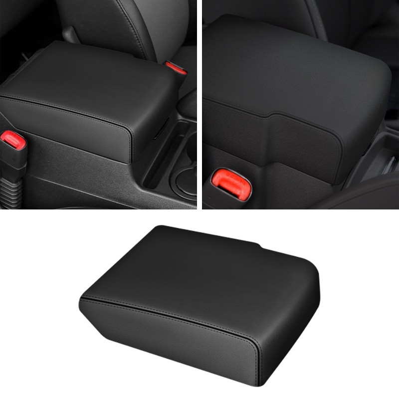For 2007-2010 Jeep Grand Cherokee Leather Center Console Lid Armrest Cover black