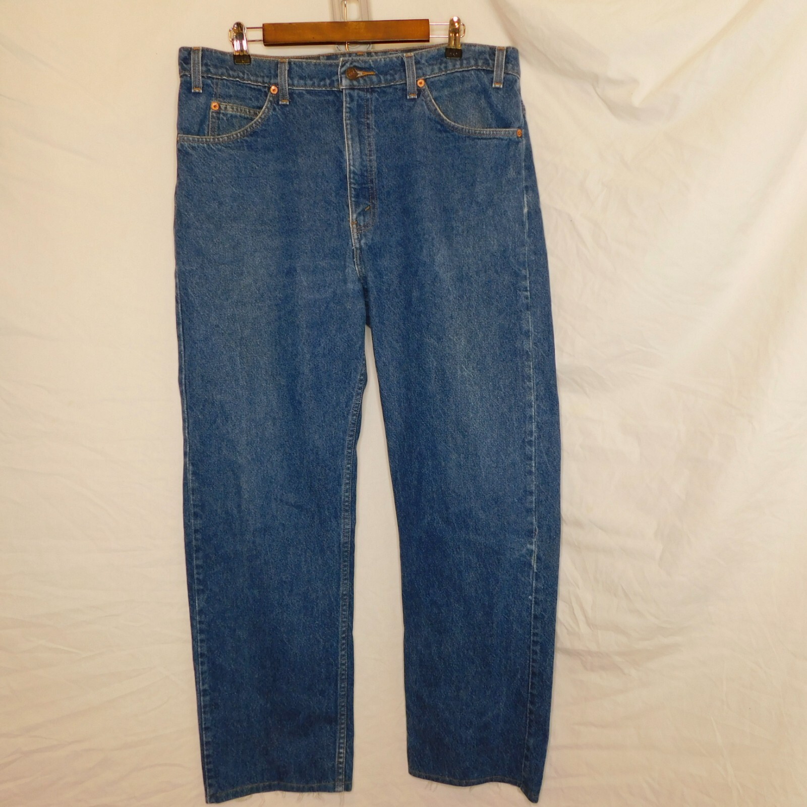 Vintage 1970s Levi\'s Mens Sz 38x30 505 Orange Tab Jeans Straight Leg Denim