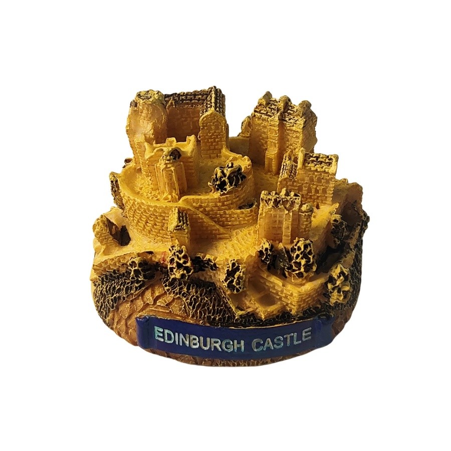 UK Edinburgh Castle Landmark Model Figurine Home Resin Souvenir Table Ornament