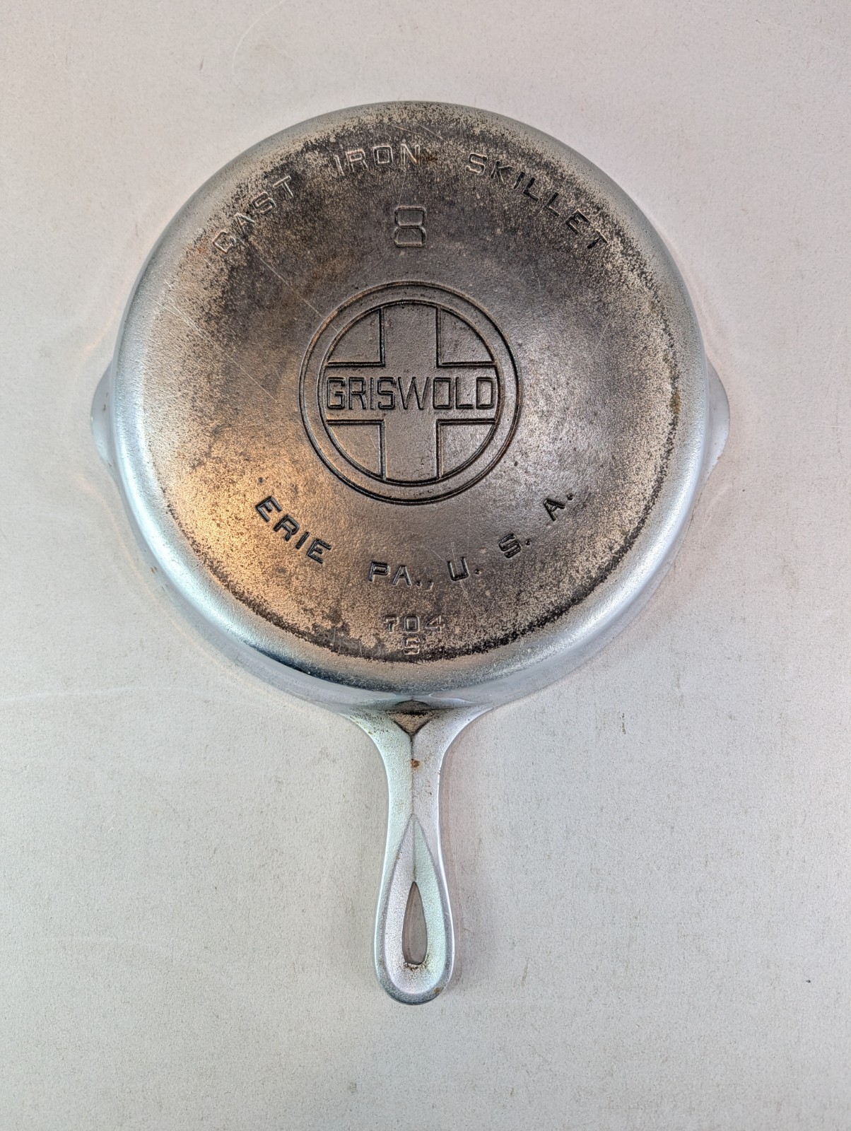 Griswold No 8 Chrome Plated Cast Iron Skillet Block Logo 704 S Erie PA USA