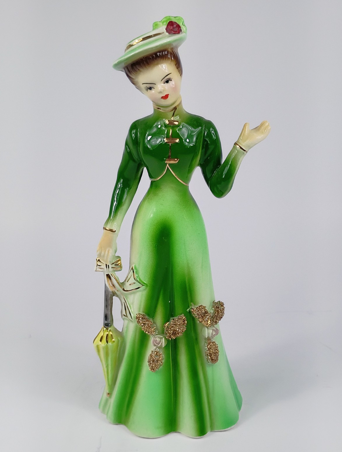 Vintage Sonsco Lady in Green Dress From Japan. 8\
