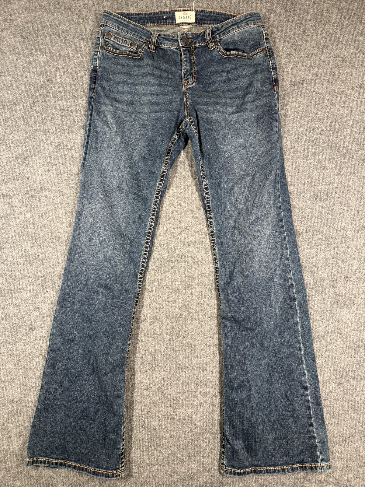 Shyanne Life Bootcut Jeans Womens 34x34 Blue Denim Streetwear Mid-Rise Grunge