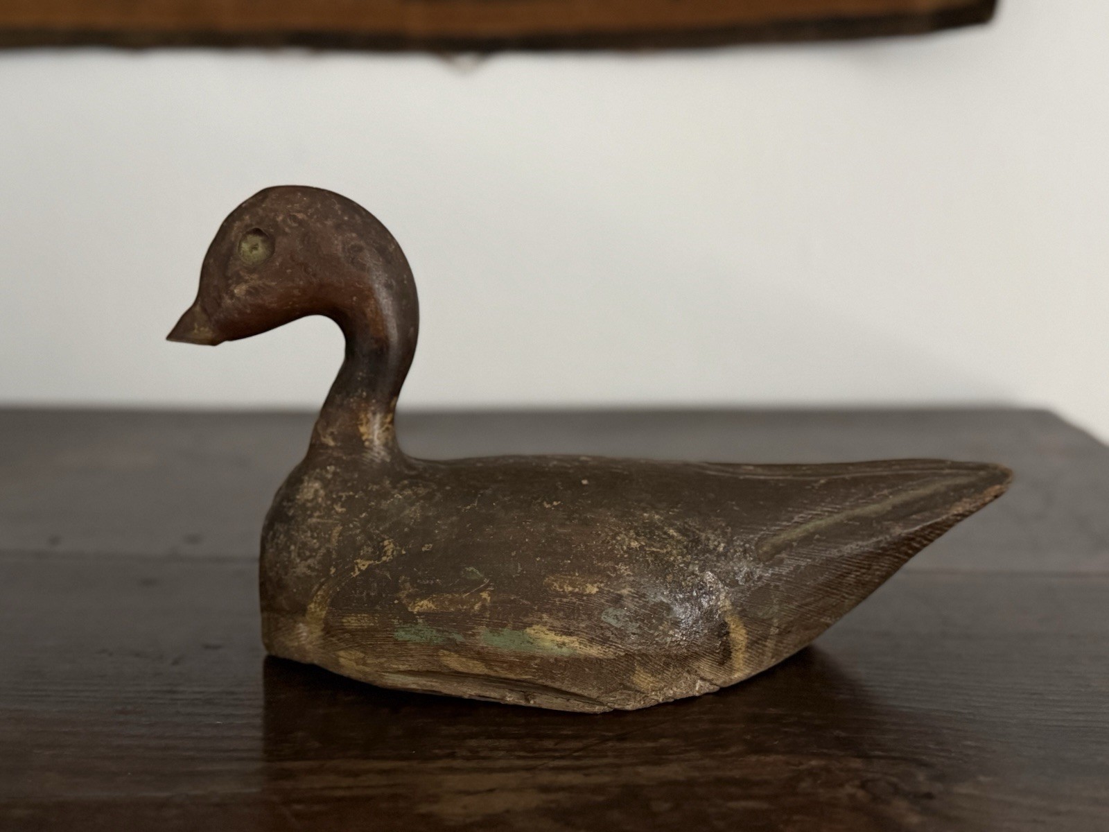Late 19th C Antique Decoy French Painted Folk Art Duck