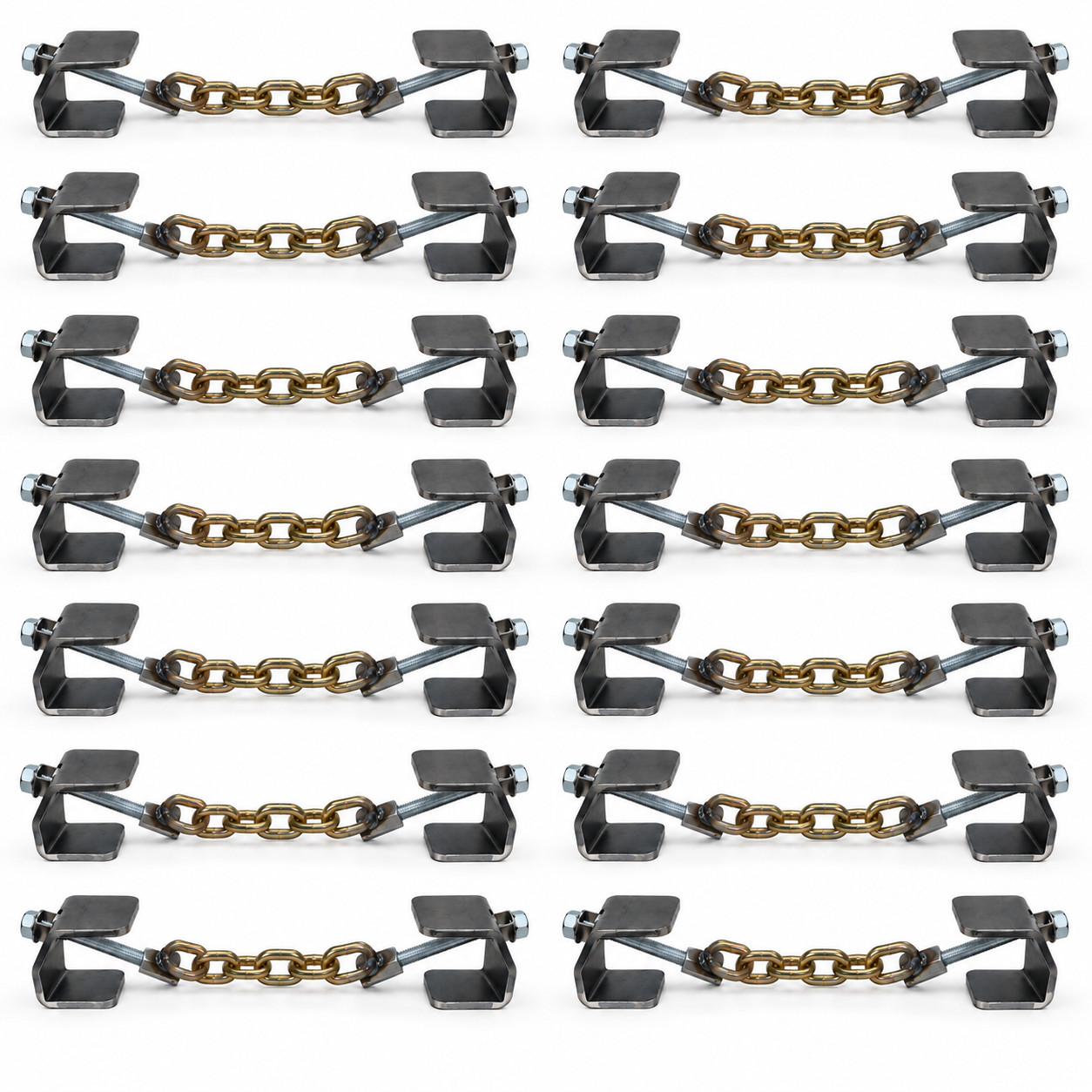 TrackLok Skid Steer Snow Chains for Rubber Tracks - Fits 12-19 in. Compact Skids