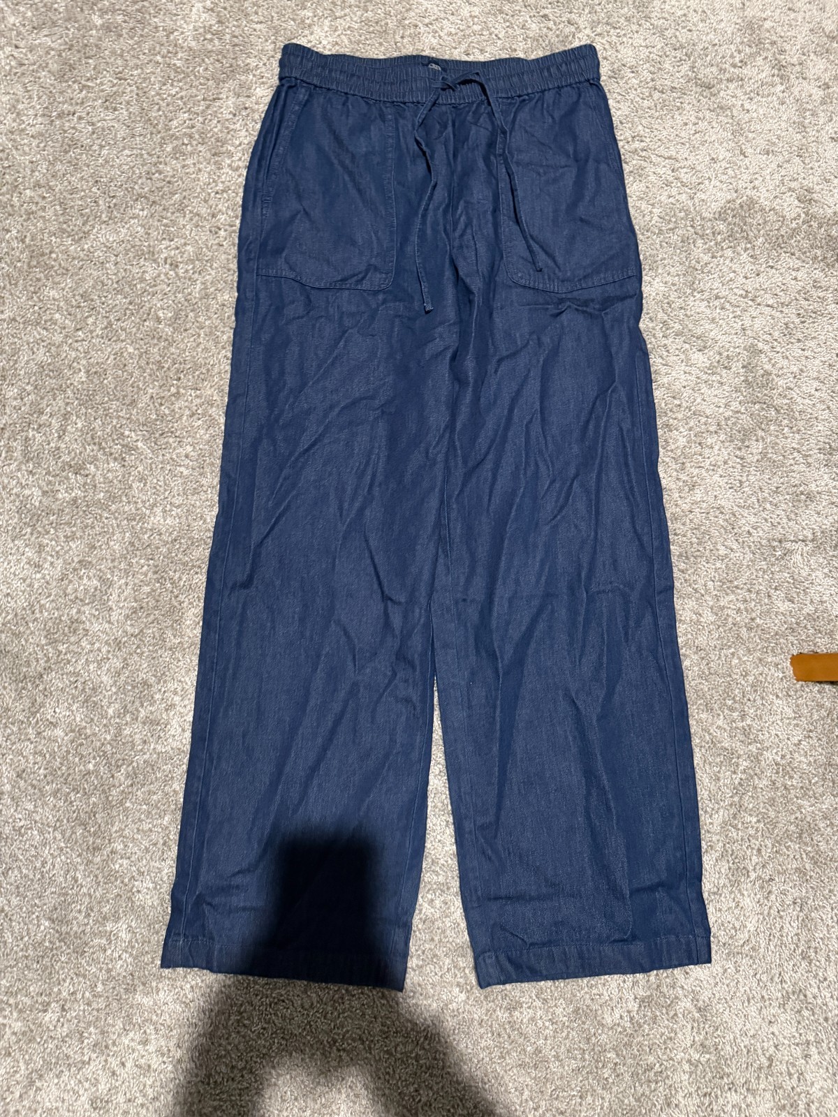 JCrew Factory NWT Chambray wide-leg utility pull-on pant Size small JCrew Factory NWT Chambray wide-leg utility pull-on pant Size small