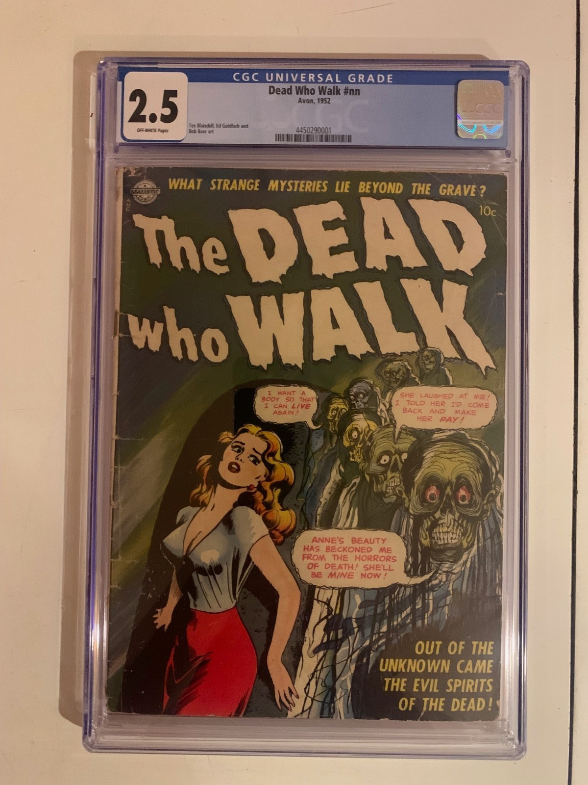 The Dead Who Walk #nn 1952 CGC 2.5 Rare Golden Age Pre-Code Horror Comic Book The Dead Who Walk #nn 1952 CGC 2.5 Rare Golden Age Pre-Code Horror Comic Book
