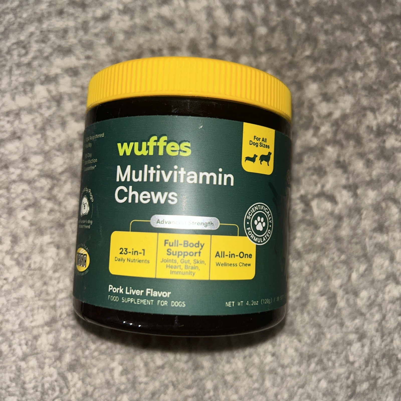 Wuffes 23 In 1 Multivitamin For Dogs All Sizes 30 Count Made In USA Exp 01/2028 Wuffes 23 In 1 Multivitamin For Dogs All Sizes 30 Count Made In USA Exp 01/2028