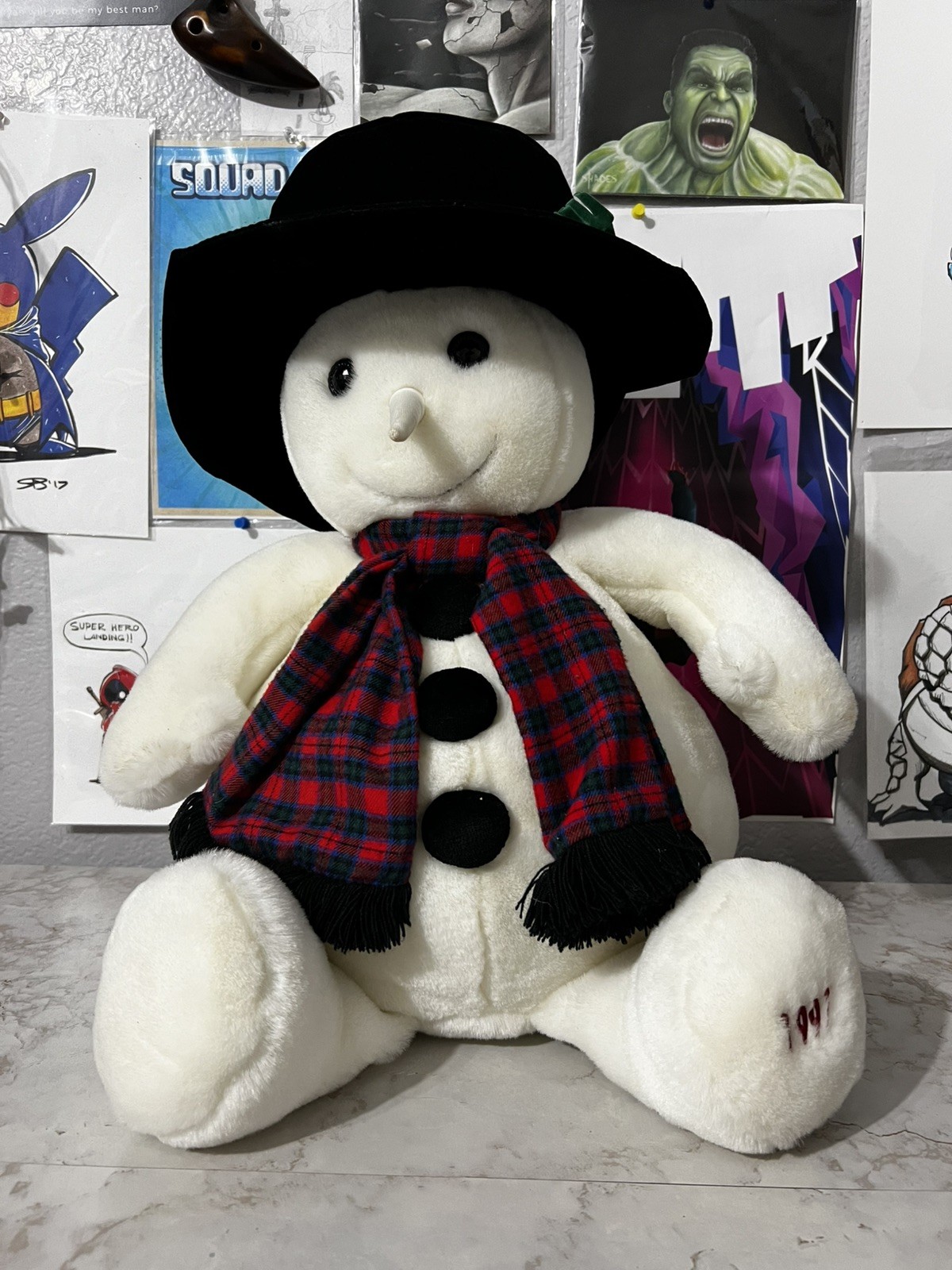 Vintage 1997 Snowden Plush Snowman 22\ Vintage 1997 Snowden Plush Snowman 22\